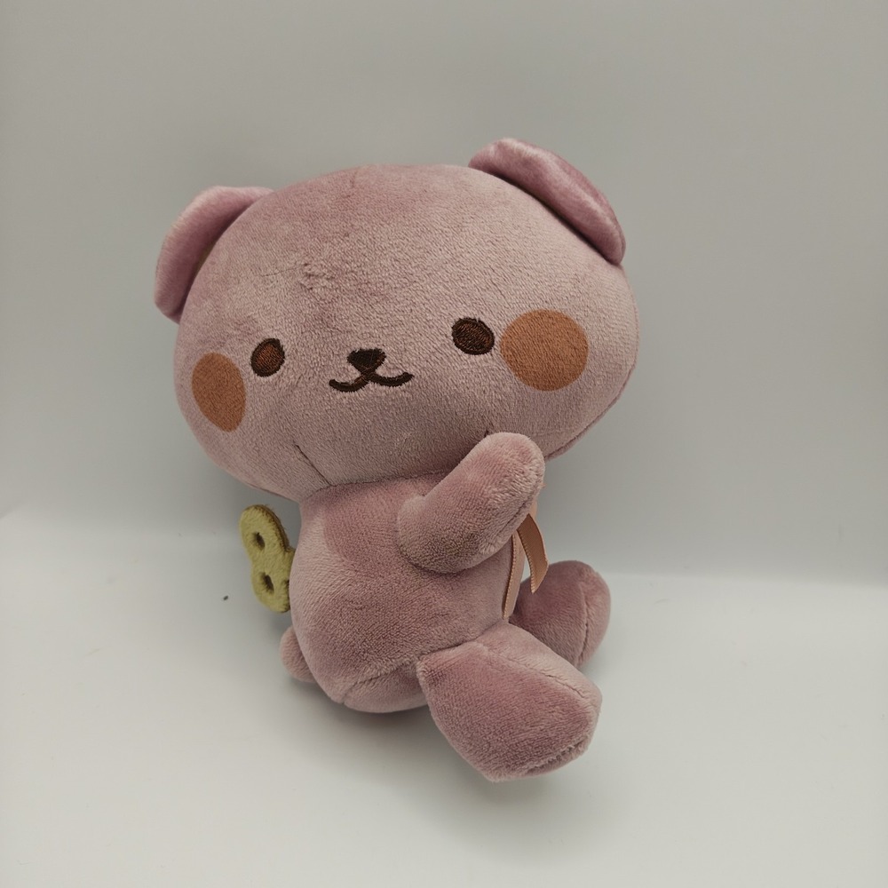 Fukuya Wind Up Doll Mini Plush Purple Bear Plush Toy Round 1 Exclusive Used D22